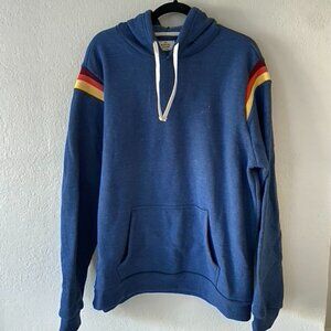 Marine Layer Men's Hoodie Blue with Red Stripes Size XL